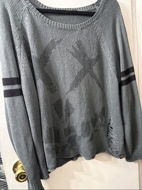 2X Suicide Squad Distressed Knit Sweater
